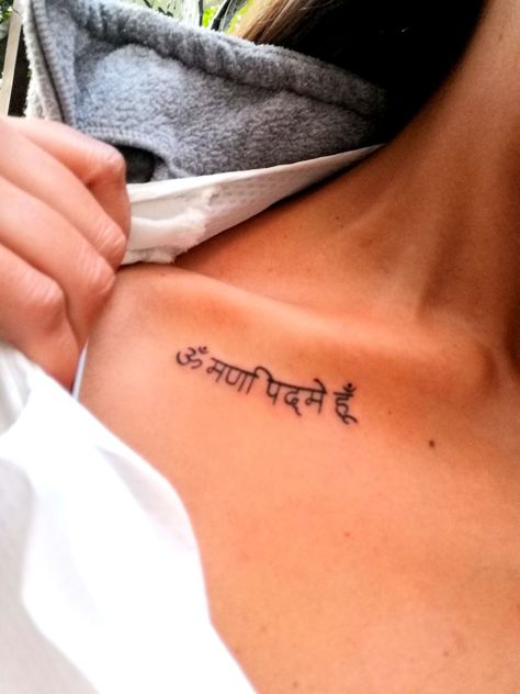 Om Sanskrit Tattoo, Om Mani Padme Hum Tattoo Sanskrit, Sanskrit Tattoo Women, Namaste Tattoo Sanskrit, Om Mani Padme Hum Tattoo, Namaste Sanskrit, Namaste Tattoo, Ohm Tattoo, Women's Tattoos