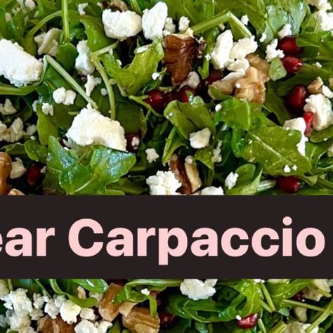 Pamela Salzman on Instagram Pear Carpaccio Salad, Pear Carpaccio, Rocca Salad, Carpaccio Recipe, Cold Salad Recipes, Pear Salad Recipes, Ripe Pears, Friday Dinner, Fall Salad