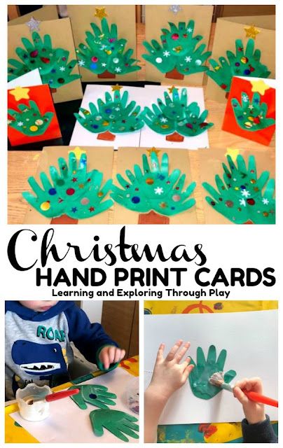 Hand Print Christmas Tree Cards - Keepsakes Hand Print Christmas Tree, Christmas Tree Handprint, Hand Print Christmas, Tree Handprint, Handprint Christmas Cards, Handprint Christmas, Print Christmas Card, Festive Crafts, Holiday Crafts For Kids