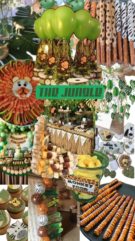 Jungle Theme Food Ideas, Jungle Theme Food, Jungle Party Food, Safari Food, Monkey Food, Jungle Party, Jungle Theme, Party Food, Baby Stuff