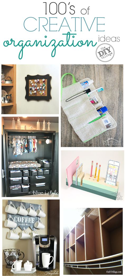 100's of creative organizational ideas for your home. So many great ideas, I can't decide where to start! How To Patch Drywall, Organizational Hacks, Cheap Organization, Organizational Ideas, Organization Station, Ideas For Kitchen, Creative Organization, Small Space Organization, Creative Home Decor