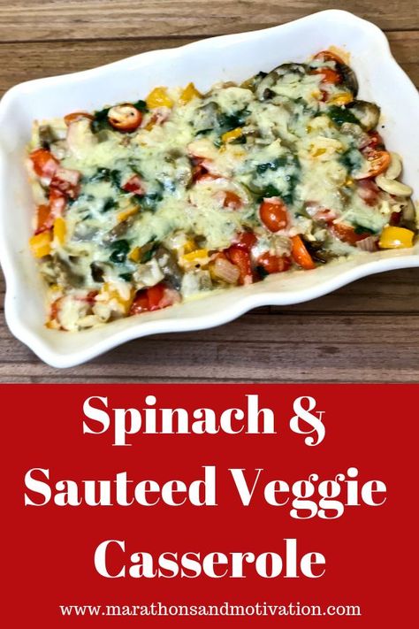 Spinach and Sauteed Veggie Casserole: The perfect way to use up left over vegetables in the refrigerator. This vegetarian recipe is an excellent family meal side dish or meatless monday main dish dinner. #vegetarianrecipes #casserolerecipes Veggie Casserole, Vegetarian Recipe, Family Recipe, Pesto Pasta, Family Meal, Easy Family Meals, Meatless Monday, Meatless Meals, Veggie Dishes