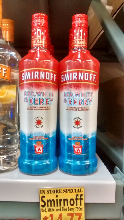 Smirnoff Red, White and Berry is back for the Summer! Limited Quantities available! Red White And Blue Smirnoff Drinks, Smirnoff Red White And Berry Recipes, Smirnoff Red White And Berry, Smirnoff Drinks, Smirnoff Red, Toga Party, Blue Drinks, Mixed Drinks Alcohol, Berries Recipes