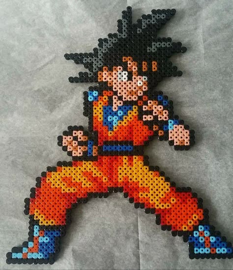 Dragonball Perler Beads, Goku Perler Beads, Dragon Ball Z Perler, Dragon Ball Perler, Pixel Bead Art, Pearled Bead, Cross Stitch Gifts Ideas, Anime Perler, Art Perler Beads