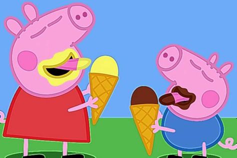 Ideas for print media Peppa Pig Pictures, Peppa Pig Imagenes, Ice Cream Cartoon, Peppa Pig Funny, Peppa Pig Wallpaper, Pig Images, Pig Food, Pig Pictures, Pig Wallpaper