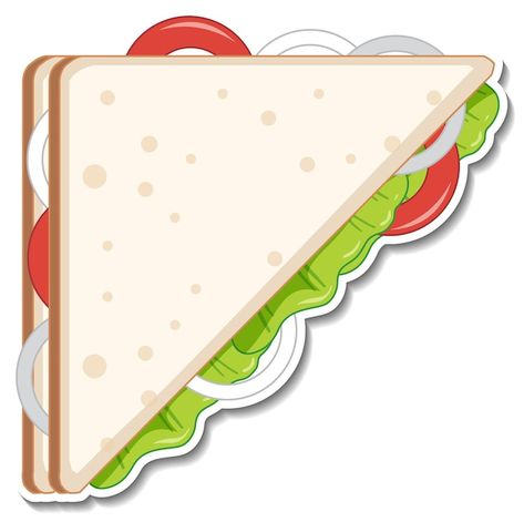 Triangle Sandwiches, Sandwich Cartoon, Sandwich Clipart, Sandwich Sticker, Triangle Drawing, Preschool Alphabet, Alphabet Learning, Food Clipart, Food Cartoon