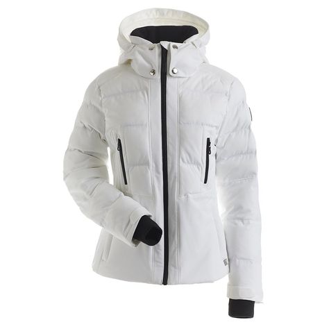 Nils Flora Insulated Ski Jacket (Women's) - White White Ski Jacket, Ski Fits, Ski Fit, Snowboard Jacket Women's, Black Ski Jacket, Zermatt, Snowboard Jacket, Snow Jacket, Christmas Wishlist