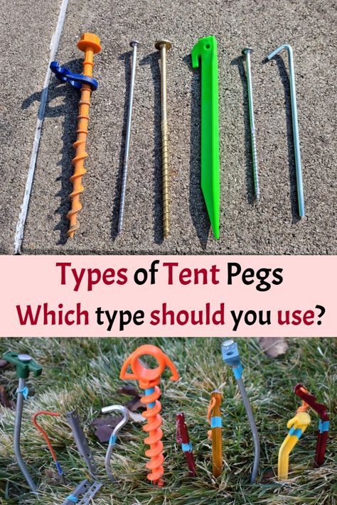 We’ve put together a guide to help shed some light on tent pegs. Read on to find out the different tent pegs available on the market, along with what they are suitable for… Best Tents For Camping, Tent Stakes, Tent Pegs, Camp Furniture, Tent Accessories, Wooden Pegs, Buying Guide, Tent Camping, Different Types