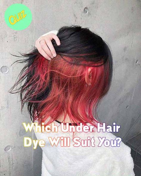 Dyeing Underneath Hair, Hair Color Inside The Hair, Different Way To Dye Hair, What Hair Suits Me, Cool Hairstyles Grunge, Hair Dye Back Of Head, Hair Inspo Died, Hidden Colored Hair, How To Dye The Underneath Of Your Hair