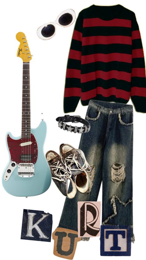 Kurt Cobain Outfit Ideas, Kurt Cobain Outfit, 80s Inspired Outfits, Fire Clothes, Silly Clothes, Outfits 2000s, Outfits Retro, Fasion Outfits, Funky Outfits