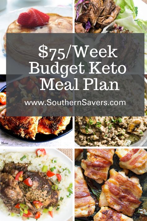 $75/Week Budget Keto Meal Plan :: Southern Savers Budget Keto, Cheap Keto, Keto On A Budget, Meal Plan Keto, Easy Crockpot Chicken, Stew Chicken Recipe, Healthier Meals, Keto Meal Plans, Budget Meal Planning