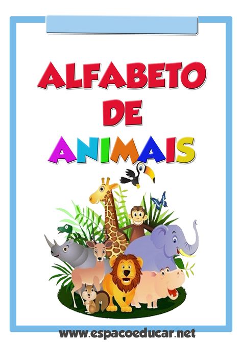 O Alfabeto de Animais foi muito pedido aqui no Blog. Então decidimos montar um bem bonito e colorido para você! As letrinhas serão postadas ... Cute Alphabet, Montessori, Coloring Pages, Alphabet, Novelty Sign, Education, Animals, Colouring Pages