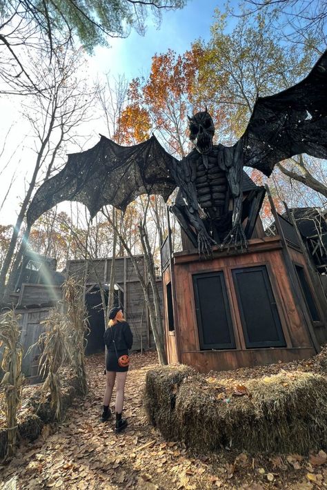 Haunted Overload 2022 in Lee, NH Photo by @oliviaamaral Scary Halloween Decorations Diy, Dark House, Scary Halloween Decorations, The Haunting, Halloween 2, Halloween Inspiration, Halloween Props, Halloween Bats, Outdoor Halloween