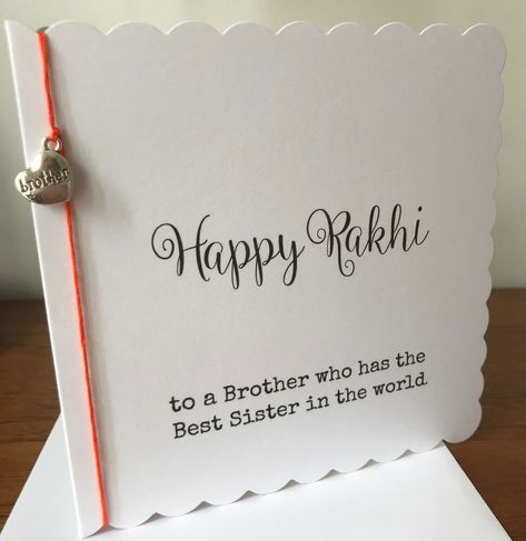 Handmade Rakhi Card From Sister...Funny... Rakhi Message For Sister, Rakhi Messages To Brother, Rakhi Gift Ideas For Brother, Rakhi Cards Handmade For Brother, Rakhi Packing Ideas, Rakhi Card Ideas, Rakhi Cards Handmade, Happy Rakhi Wishes, Diy Rakhi Cards