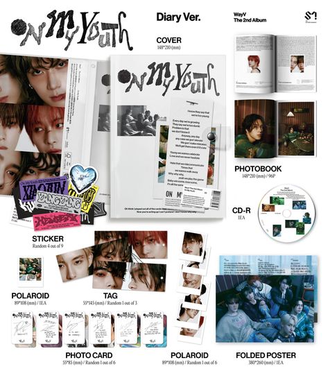 Diary Design, Kpop Album, Ep Album, My Youth, Pop Albums, Editing Inspiration, Graphic Design Fonts, Album Cover Design, Graphic Design Tips