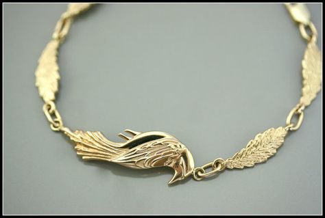 Gold phoenix bracelet  gold bird bracelet  by stephanielemelin Bird Bracelet, Phoenix Bracelet, Phoenix Jewelry, Phoenix Necklace, Gold Armband, Bird Jewelry, Spiritual Jewelry, Solid Gold Jewelry, Pandora Jewelry