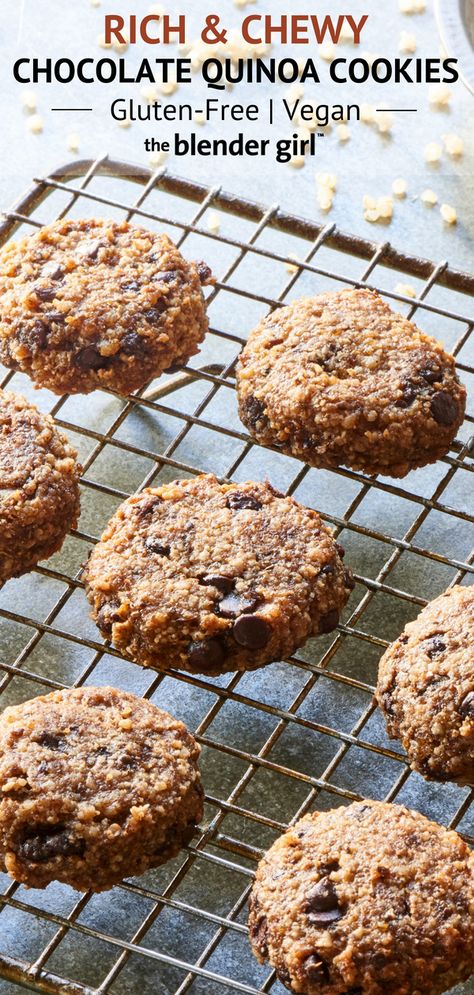 Quinoa Cookies Vegan, Quinoa Oatmeal Cookies, Quinoa Chocolate Chip Cookies, Quinoa Cookie Recipes, Cooked Quinoa Recipes Desserts, Quinoa Breakfast Cookies, Quinoa Cookies Healthy, Cracker Alternatives, Quinoa Cookies Recipes