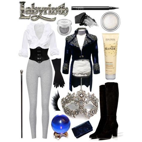 Jareth the Goblin King by meeepmooop on Polyvore featuring polyvore, fashion, style, Diego Reiga, Sergio Rossi, Maison Margiela, Christian Dior, NARS Cosmetics, John Freida and Alexander McQueen The Labyrinth Outfits, Labyrinth Inspired Outfits, Jareth Cosplay, Labyrinth Party, Labyrinth Costume, Jareth The Goblin King, The Goblin King, King Costume, King Outfit