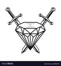 Descendants Symbols, Diamond Tattoo, Random Drawings, Diamond Tattoos, Vector Illustration Design, Art Icon, Descendants, Art Stuff, Tattoo Art