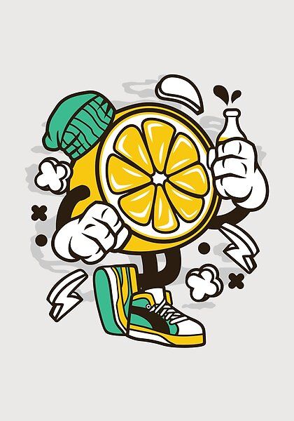 Lemon Cartoon Character - Crazy fun art illustration by Nickelparis Lemon Cartoon, Lemon Drawing, Lemon Art, Graffiti Doodles, Graffiti Illustration, Graffiti Characters, Graffiti Cartoons, Graffiti Drawing, Fun Illustration