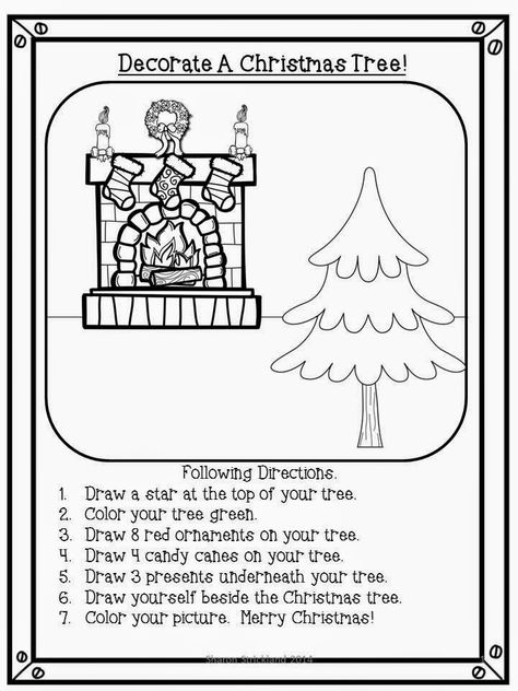 Christmas Teacher Activities, 2nd Grade Christmas Worksheets Free, Christmas Ela Activities 2nd Grade, Christmas Following Directions Activity, Christmas Worksheets 5th Grade, Christmas School Worksheets, Christmas Writing Activities First Grade, Christmas Second Grade, Christmas 1st Grade Activities