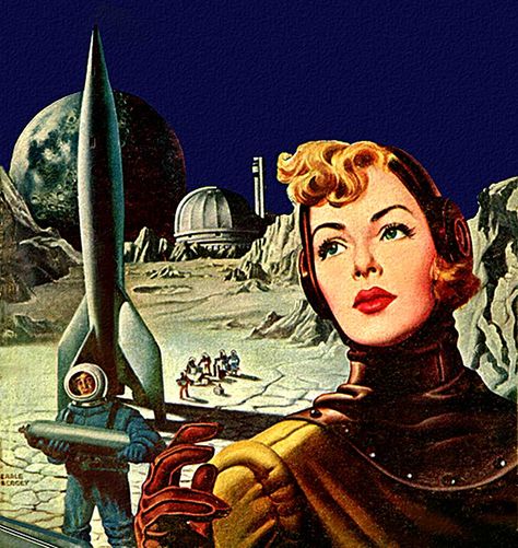 Speculation became fodder for a lot of imagination. Vintage Scifi, Arte Pulp, Retro Scifi, Scifi Art, Tokyo Drift, Future Vision, Retro Space, Classic Sci Fi, Pulp Magazine