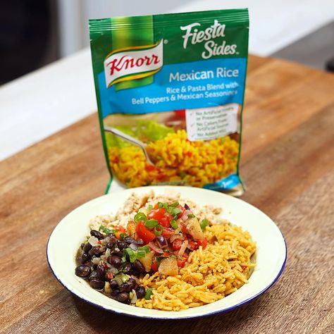 Knorr Mexican Rice Recipe, Knorr Spanish Rice, Chicken And Salsa, Knorr Recipes, Chili Rice, Minced Chicken, Spanish Rice Recipe, Mexican Rice Recipes, Delicious Rice