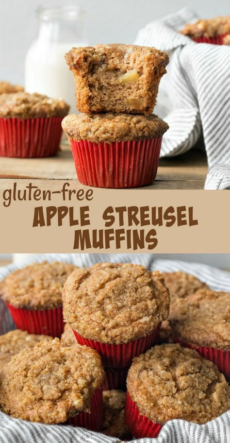 Costco Copycat, Gluten Free Apple Muffins, Apple Streusel Muffins, Gluten Free Muffin, Muffins Blueberry, Gluten Free Apple, Apple Streusel, Gluten Free Kitchen, Streusel Muffins