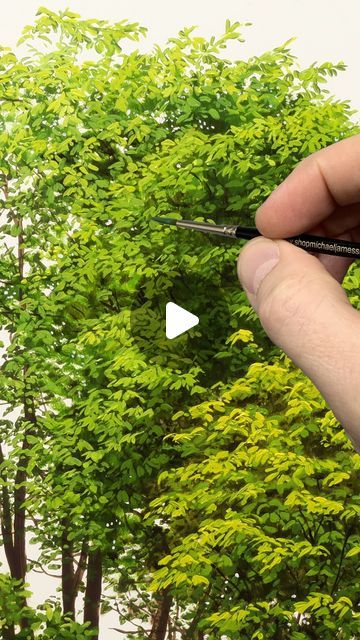 Step By Step Tree Painting, Nature Paintings Acrylic Landscapes Tree Art, Michael James Smith Paintings, Paintings Of Trees Acrylic, Realistic Tree Painting, How To Paint Trees Acrylic Step By Step, Trees Painting Tutorial, How To Paint A Tree, Painting Trees Tutorial