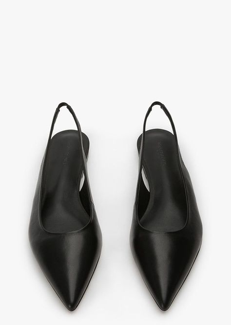 Javier Black Venice Flats - Black Venice / 7 Check more at https://beautyfashionideas.com/heels/javier-black-venice-flats-black-venice-7/ Pointed Toe Ballet Flats, Sling Back Flats Outfit, Pointed Flats Outfit, Business Fits, Thigh High Boots Flat, Work Flats, Shoes Hack, Embellished Heels, Flats Online