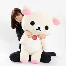 Korilakkuma Plushie, Big Plushies, String Lights In The Bedroom, Hugs And Cuddles, Neko Atsume, Hello Kitty Rooms, Big Plush, Plush Collection, Kawaii Toys