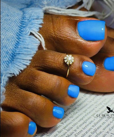 Pedicure Nail Colors, Denim Nails, Toe Nails Designs, Toe Nail Colors, Blue Toe Nails, Gel Toe Nails, Acrylic Toe Nails, Toe Nail Color, Pretty Toe Nails