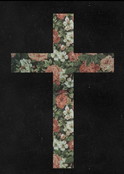 Floral cross. This would be such a cute tattoo Petrine Cross, Cross Flowers, Fear Factory, Healing Symbols, Mass Appeal, Mood Inspiration, Tumblr Hipster, Inverted Cross, Cross Wallpaper