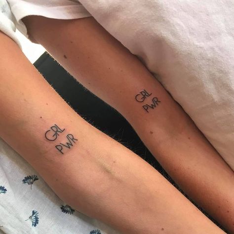 @thekrakentattooparlor on Instagram: “#girlpower #sisters #matchingtattoos” Tiny Tattoos For Women With Meaning Best Friends, Best Friend Tattoo Ideas, Friend Tattoo Ideas, Best Friend Tattoo, Tiny Tattoos For Women, Best Friend Tattoos, Friend Tattoos, With Meaning, Small Tattoo