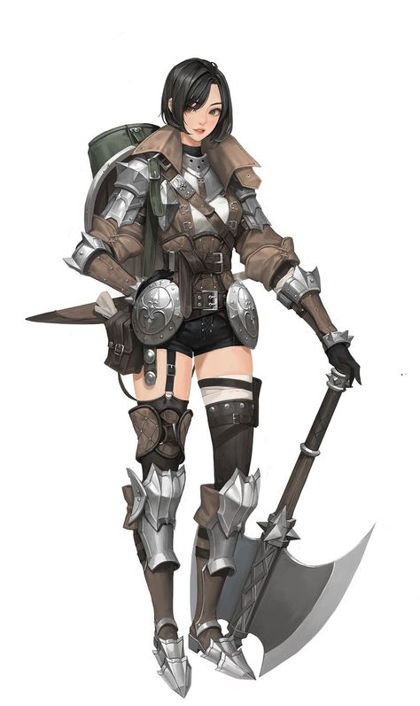 Female Adventurer, Fantasy Adventurer, Female Armor, Rpg Characters, Female Character Concept, Female Knight, Knight Art, Concept Artist, Dungeons And Dragons Characters