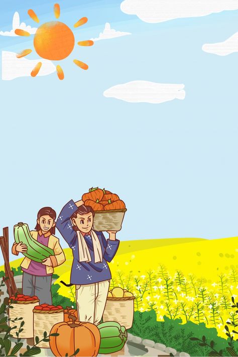 Farmers Day Poster, Farmer Background, Farmer Wallpaper, Cartoon Farmer, Farmer's Day, People Wallpaper, May Themes, Farmers Day, People Cartoon