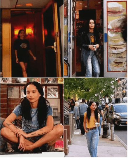 Zoe Kravitz High Fidelity Outfits, High Fidelity Zoe Kravitz, Zoe Kravitz Outfits, High Fidelity Outfits, Zoe Kravitz High Fidelity, Celebs Outfits, Zoe Kravitz Style, Ash Williams, Drippy Fits