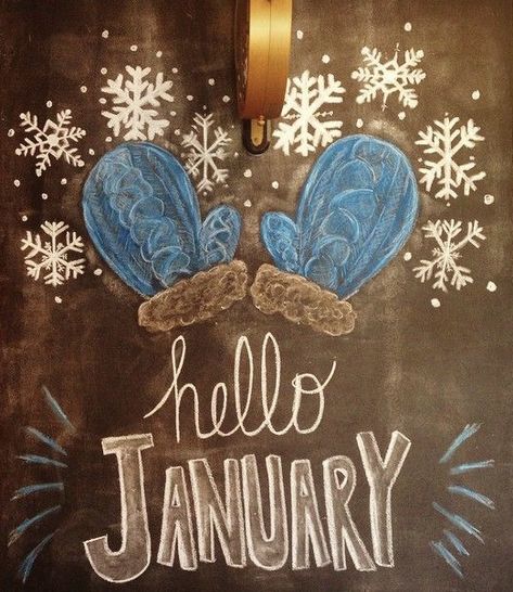 January Chalkboard Calendar Ideas, Fall Chalkboard Ideas Easy, January Chalkboard Ideas, Winter Chalkboard Art, Winter Chalkboard Ideas, Chalkboard Messages, Chalkboard Art Ideas, Winter Chalkboard, Chalkboard Pictures