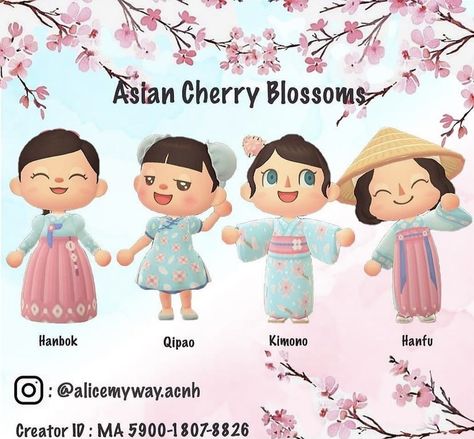 Acnh Clothing Designs, Cherry Blossom Outfit, Animal Crossing 3ds, Animal Crossing Funny, Animal Crossing Memes, Animal Crossing Guide, Animal Crossing Qr Codes Clothes, Animal Crossing Wild World, Qr Codes Animal Crossing