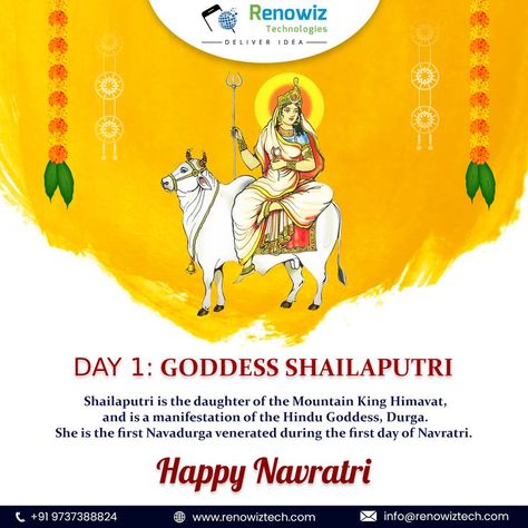 9 days of prayers, 9 nights of joy, Navratri is here! May this festival be the harbinger of joy and prosperity. Wishing a very Happy Navratri. #HappyNavratri #happynavratri2021 #navratriday1 Navratri Day 1 To 9, Navratri Day 1, Navratri Wishes Images, Navratri Wishes, Happy Navratri Images, Durga Images, Navratri Images, Happy Navratri, 1st Day