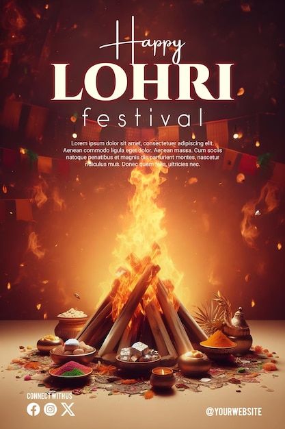 Happy lohri poster with a beautiful back... | Premium Psd #Freepik #psd #winter #man #background #india Happy Lohri Poster, Lohri Poster, Man Background, Happy Lohri, Beautiful Background, Poster Background, Beautiful Backgrounds, Lorem Ipsum, India