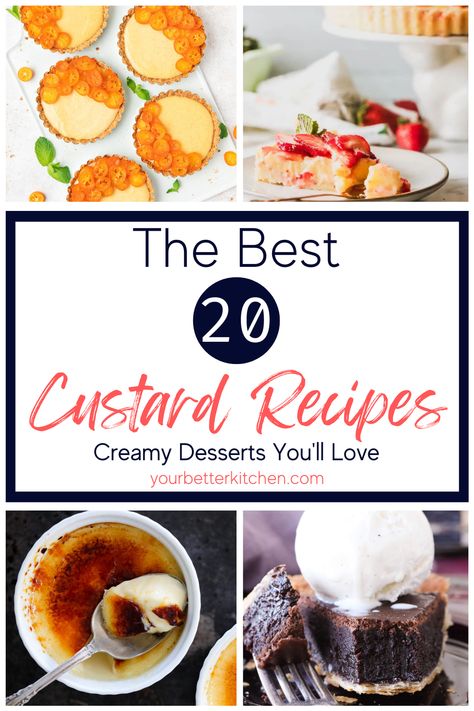 Flavored Custard Recipe, Basic Custard Recipe, Baked Custard Recipe, Southern Buttermilk Pie, Vanilla Custard Recipe, Strawberry Rhubarb Compote, Strawberry Custard, Easy Chocolate Pie, Custard Cookies