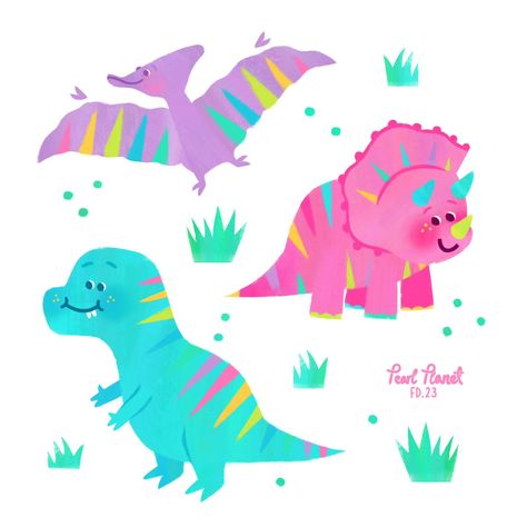 All Posts • Instagram Dino Preschool, Triceratops Cute, All Dinosaurs, Art Rainbow, Jurassic World, Daily Art, Children Illustration, T Rex, Life Art