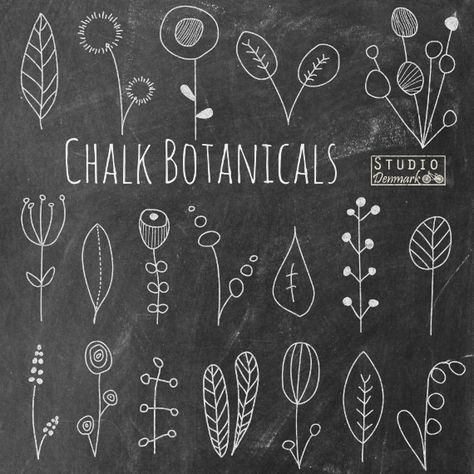 Chalk Flowers, Chalkboard Clipart, Chalkboard Flowers, Chalkboard Doodles, Chalkboard Writing, Chalk Wall, Chalkboard Lettering, Chalk Lettering, Chalkboard Designs