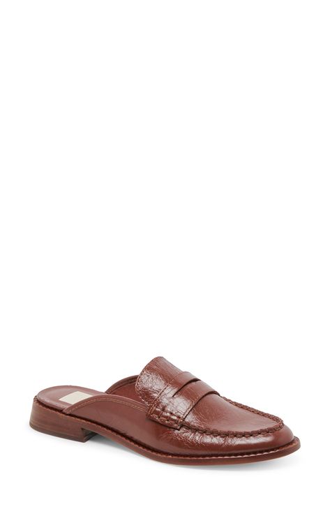 Dolce Vita Havan Loafer Mule available at #Nordstrom Mules With Socks, A Penny, Women's Mules, Loafer Mules, Penny Loafer, Leather Mules, Penny Loafers, Mule, Penny