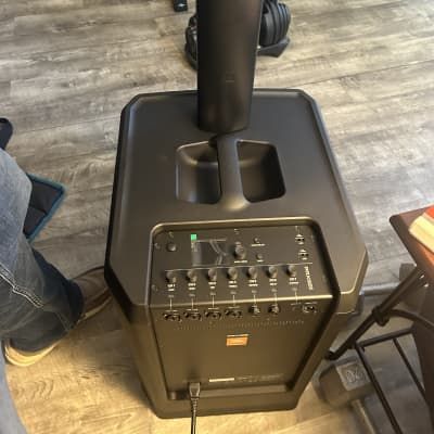 Looking for a complete, all-in-one powered PA system that sounds great and is easy to set up? Check out the JBL PRX ONE, an acoustically optimized column array PA system with an integrated 7-channel digital mixer, a complete set of advanced DSP, professional-grade connectivity, Bluetooth function... Pa System, All In One, Sound, Black