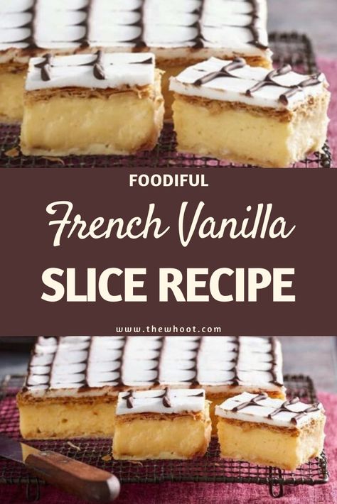 Krempita Recipe, Vanilla Slice Recipe, Sweet Slices, Vanilla Slice, Custard Slice, Vanilla Desserts, Summer Flavors, Slice Recipe, Baklava Recipe