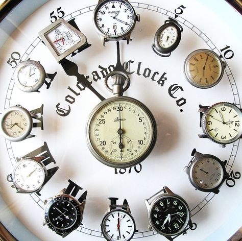 Recycler Diy, Decoration Shabby, Upcycled Projects, Deco Originale, Old Watches, Diy Clock, Telling Time, Clock Face, Diy Projects To Try