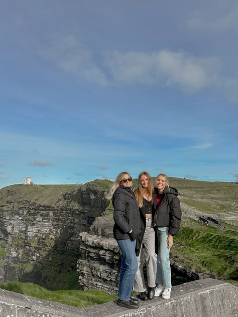 #studyabroad #countyclare #places #travel #ireland #traveldestinations #cliffsofmoher Ireland Instagram Captions, Ireland Summer Travel Outfits, Ireland Travel Outfits Summer, Travel Outfit Aesthetic, Ireland Travel Outfits, Travel Outfits Summer, Summer Travel Outfits, Ireland Summer, County Clare Ireland