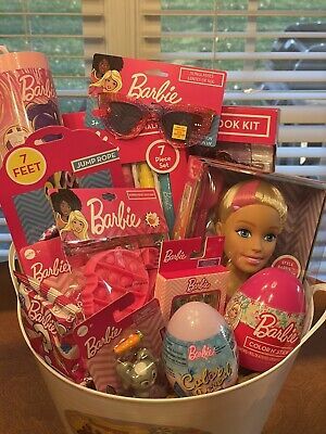 Kids Gift Basket Ideas, Barbie Basket, Valentine's Gift Baskets, Princess Gift Basket, Sienna Bedroom, Birthday Baskets, Basket Raffle, Dance Fundraisers, Fidget Keychain